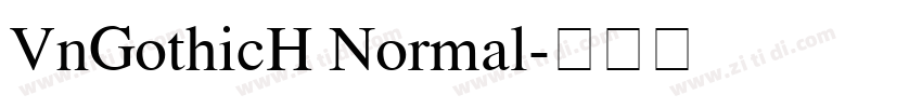 VnGothicH Normal字体转换